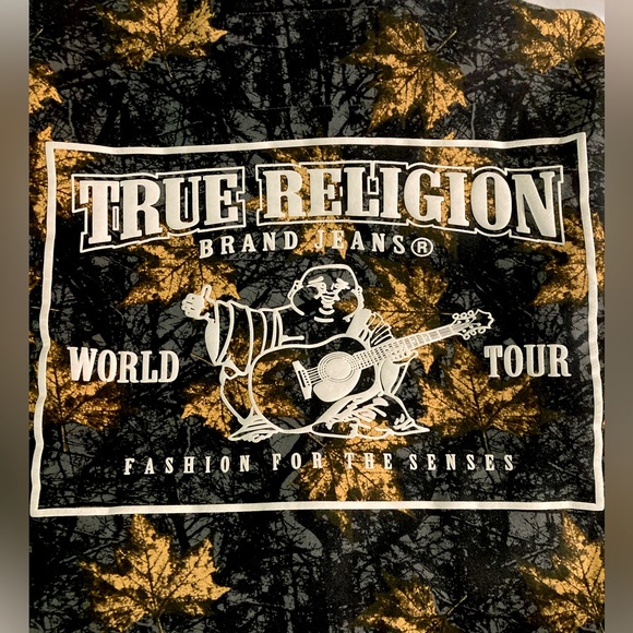 SOLD! NWT! True Religion “Leaf Camo” Big T Hoodie/Jogger set size Large - Picture 1 of 9